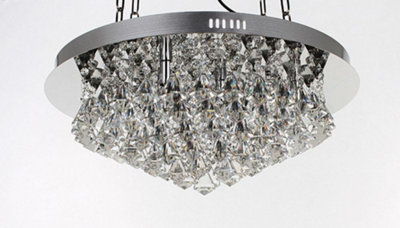Luminosa Lighting Luminosa Parma 8 Light Chrome Flush Ceiling Fitting from B&Q