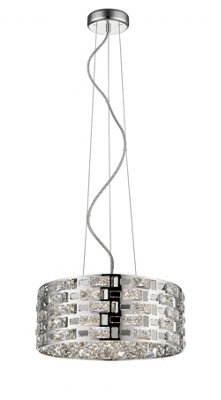 Luminosa Lighting Luminosa Lola 6 Light Crystal Ceiling Chrome from B&Q