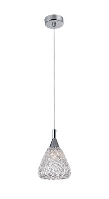 B&Q -  Luminosa Simone 1 Light Chrome Ceiling Pendant