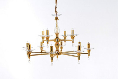 Luminosa Lighting Luminosa San Marino 12 Light Gold 12 Arm Chandelier from B&Q