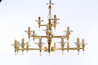 Luminosa Lighting Luminosa San Marino Gold 21 Arm Chandelier from B&Q