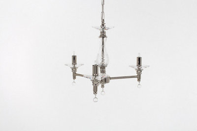 Luminosa Lighting Luminosa San Marino Nickel 3 Arm Chandelier from B&Q