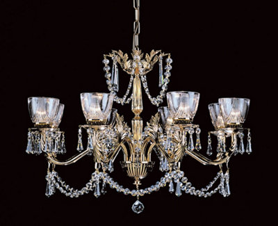 Luminosa Lighting Luminosa Livorno Halogen Strass 8 Arm Chandelier from B&Q