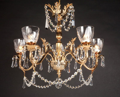 Luminosa Lighting Luminosa Livorno Halogen Strass 5 Arm Chandelier from B&Q