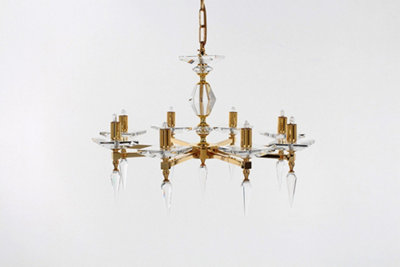 Luminosa Lighting Luminosa Sorrento Optic Glass/spear 8 Arm Chandelier from B&Q