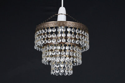 Luminosa Lighting Luminosa Kiel Non Electric Tier Crystal Pendant Ceiling Light from B&Q