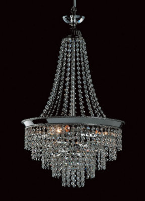 Luminosa Lighting Luminosa Herne Strass Empire Tier Nickel from B&Q