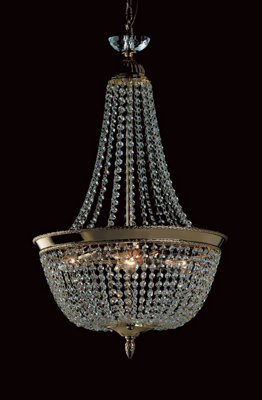 Luminosa Lighting Luminosa Herne Strass Empire Gold from B&Q