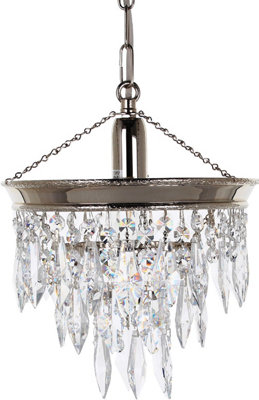Luminosa Lighting Luminosa Brunswick 3 Tier Strass Gold Pendant Ceiling Light from B&Q