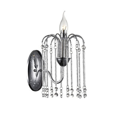 Luminosa Lighting Luminosa Bette 1 Light Chrome Candle Wall Lamp from B&Q