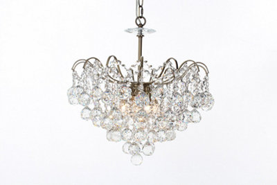 Luminosa Lighting Luminosa Emmie Crystal Pendant Ceiling Light from B&Q