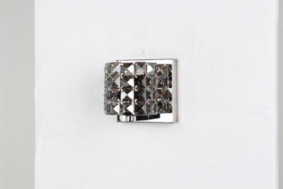 Luminosa Lighting Luminosa Veta Chrome Wall Lamp Crystal from B&Q