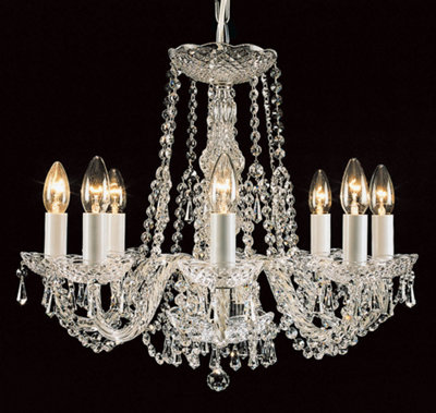 Luminosa Lighting Luminosa Modra Crystal Strass 8 Arm Chandelier from B&Q