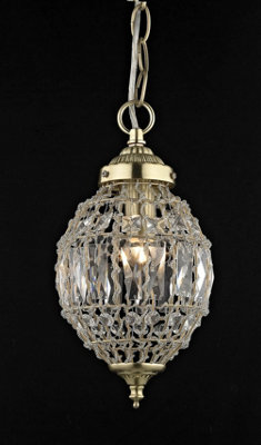Luminosa Lighting Luminosa Bombay Bead Small Satin Brass Pendant Ceiling Light from B&Q