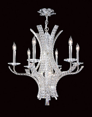 Luminosa Lighting Luminosa Eclipse 6 Light Chrome 6 Arm Chandelier