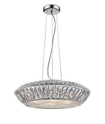 B&Q -  Luminosa Armel 7 Light Led Crystal Chrome Pendant Ceiling Light