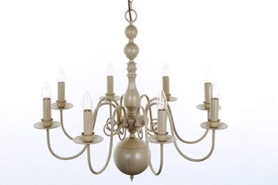 Luminosa Lighting Luminosa Bologna Flemish Cream 8 Arm Chandelier from B&Q