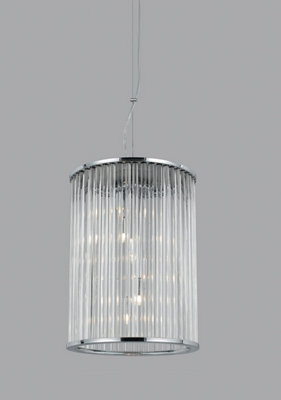 Luminosa Lighting Luminosa Oklahoma 6 Light Chrome Lanterns Pendant Ceiling Light from B&Q
