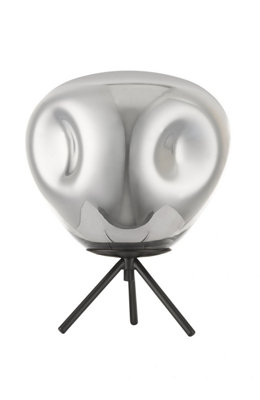 Luminosa Lighting Luminosa Nina 1 Light Table Lamp Chrome Black from B&Q