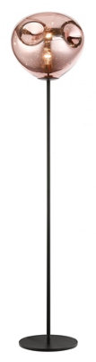 Luminosa Lighting Luminosa Nina 1 Light Floor Lamp Copper Black from B&Q