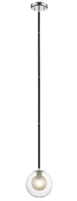 Luminosa Lighting Luminosa Remy 1 Light Ceiling Light Chrome Black from B&Q