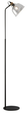 Luminosa Lighting Luminosa Ava 1 Light Floor Lamp Smoke from B&Q