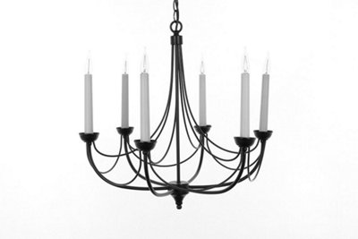 Luminosa Lighting Luminosa Cirrus Natural 6 Arm Chandelier