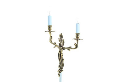 Luminosa Lighting Luminosa Louis Polished Brass Candle Wall Lamp from B&Q