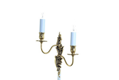 Luminosa Lighting Luminosa Dauphine Polished Brass Candle Wall Lamp from B&Q