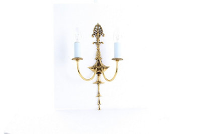 Luminosa Lighting Luminosa Eden Polished Brass Candle Wall Lamp from B&Q