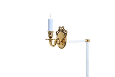 Luminosa Lighting Luminosa Sandringham Polished Brass Candle Wall Lamp from B&Q