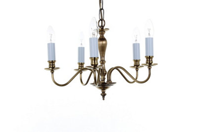 Luminosa Lighting Luminosa Georgian Light Bronze 5 Arm Chandelier