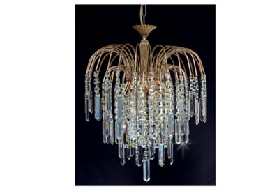 B&Q -  Luminosa Shower With Rulers Gold Pendant Ceiling Light