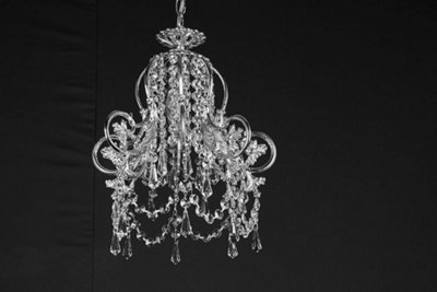 Luminosa Lighting Luminosa Bell Shape Strass Antique Brass Pendant Ceiling Light from B&Q