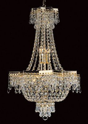 Luminosa Lighting Luminosa Star Empire Strass Gold 5 Light Chandelier from B&Q