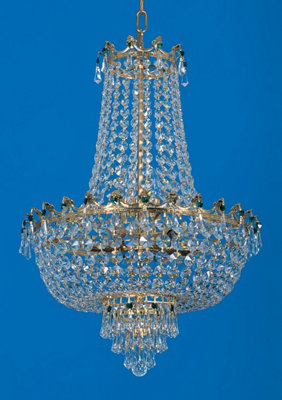 Luminosa Lighting Luminosa Munich Empire Strass Gold Chandeliers from B&Q