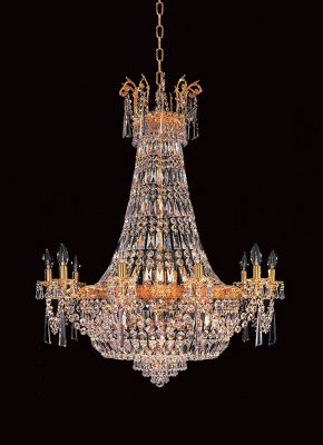 Luminosa Lighting Luminosa Berlin Strass Empire Gold 14 Light Grand Chandelier from B&Q