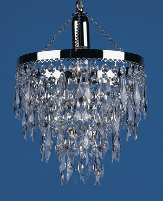 Luminosa Lighting Luminosa Nickel Plated Strass Pendant Ceiling Light from B&Q