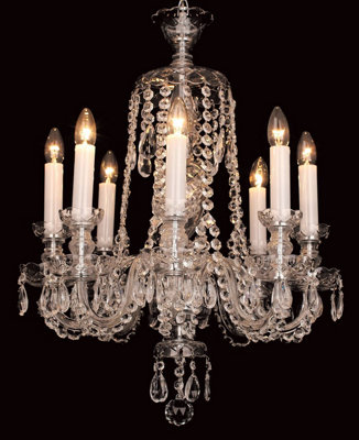 Luminosa Lighting Luminosa Karvina Crystal 8 Arm Chandelier from B&Q