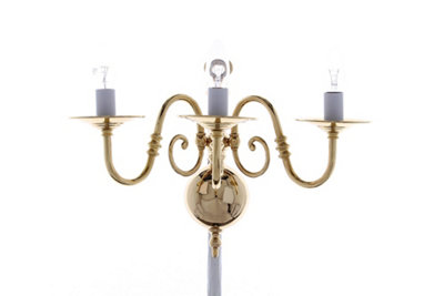 Luminosa Lighting Luminosa Antwerp Brass Flemish Wall Candle Wall Lamp from B&Q