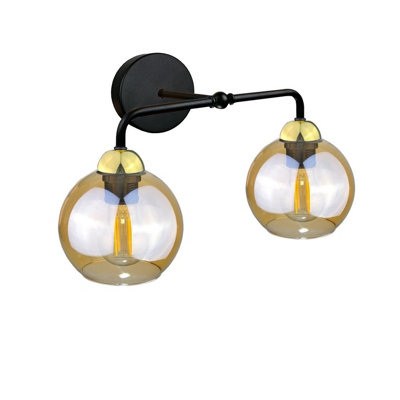 Luminosa Lighting Luminosa Melle Wall Lamp Gold23Cm2X E27 from B&Q
