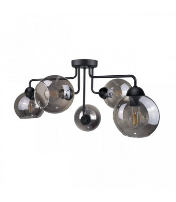 Luminosa Lighting Luminosa Cosmo Multi Arm Semi Flush Ceiling Light Black70Cm5X E27 from B&Q