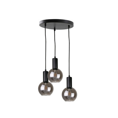 Luminosa Lighting Luminosa Supra Cluster Pendant Ceiling Light Black30Cm3X E27 from B&Q