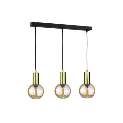 Luminosa Lighting Luminosa Jantar Bar Pendant Ceiling Light Gold60Cm3X E27 from B&Q