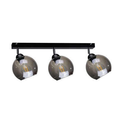 Luminosa Lighting Luminosa Yuno Ceiling Spotlight Bar Black60Cm3X E27 from B&Q