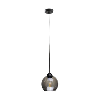 B&Q -  Luminosa Yuno Dome Pendant Ceiling Light Black15Cm1X E27