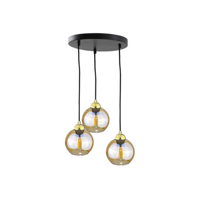 Luminosa Lighting Luminosa Ambre Cluster Pendant Ceiling Light Gold30Cm3X E27 from B&Q