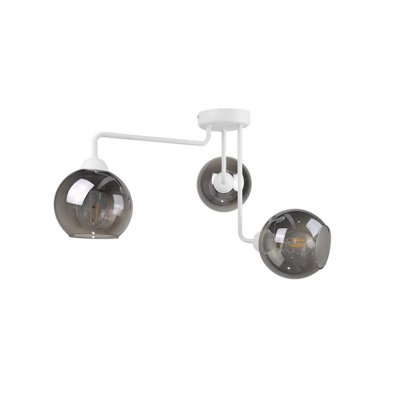 Luminosa Lighting Luminosa Cosmo Multi Arm Semi Flush Ceiling Light White50Cm3X E27 from B&Q