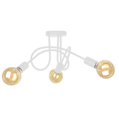 Luminosa Lighting Luminosa Rumba Multi Arm Semi Flush Ceiling Light White50Cm3X E27 from B&Q