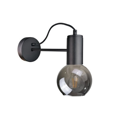 Luminosa Lighting Luminosa Liv Dome Wall Lamp Black25Cm1X E27 from B&Q